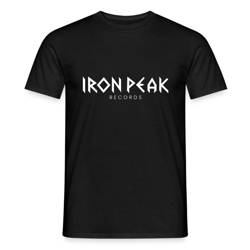 Schwarzes Männer T-Shirt mit dem Iron Peak Records Logo