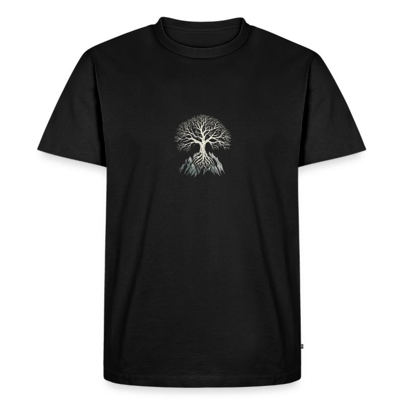 Schwarzes T-Shirt mit dem Yggdrasil-Motiv